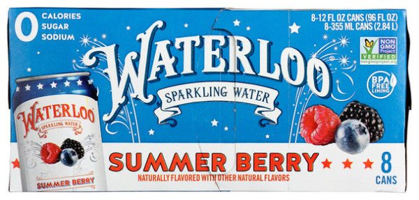 Waterloo Sparkling Water Water Sprkl Summerbr 96 Fo - Pack Of 3 Hot on Sale