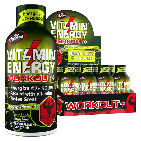 Vitamin Energy Shot Energy Workout 1.93 Fo - Pack Of 12 For Cheap