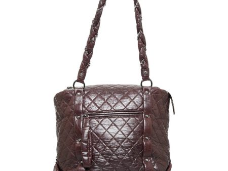 Chanel Cocomark Luxury Line Chain houlder Bag  Bag Brown Silver Leather  CHANEL Discount