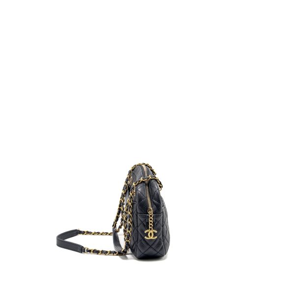 Chanel 18C CC Camera Bag Calfskin Navy GHW Online Sale