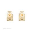 Chanel CC No5 Parfum Earrings Gold Tone 20C For Discount