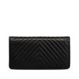 Chanel Chevron Cocomark V titch Long Wallet Black Silver   CHANEL Discount