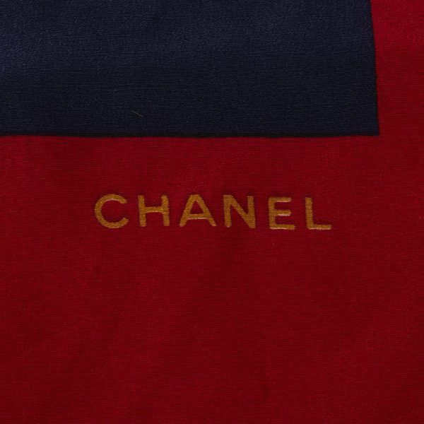 Chanel Mattress Bag Cocomark Motif carf Red Multicolor Silk  CHANEL For Discount