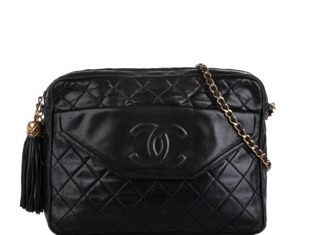 Chanel CC Classic Lambskin Leather Crossbody Bag Black Sale