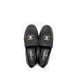 Chanel size 38 Quilted CC logo loafer black LGHW For Cheap