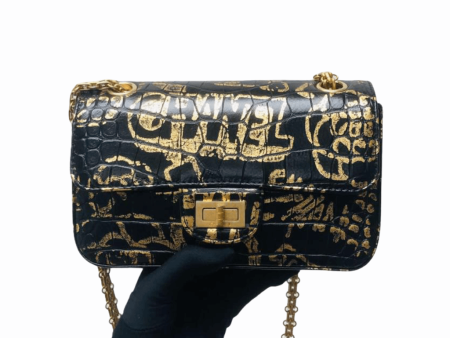 CHANEL 19A Graffiti Croc Embossed Mini 2.55 Reissue Online Sale