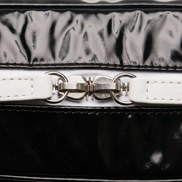 Chanel 19 Cruise Collection LA PAUA Cocomark Chain Shoulder Bag Black White PVC Leather  CHANEL For Discount