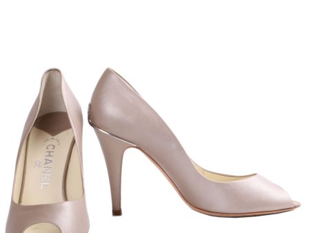 Chanel CC Open Toe Pumps 39.5 Sale