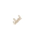 Chanel Letter crystal and pearl hair clip light gold tone Online now