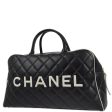 Chanel * 1994-1996 Black Calfskin Travel Bowling Bag For Discount