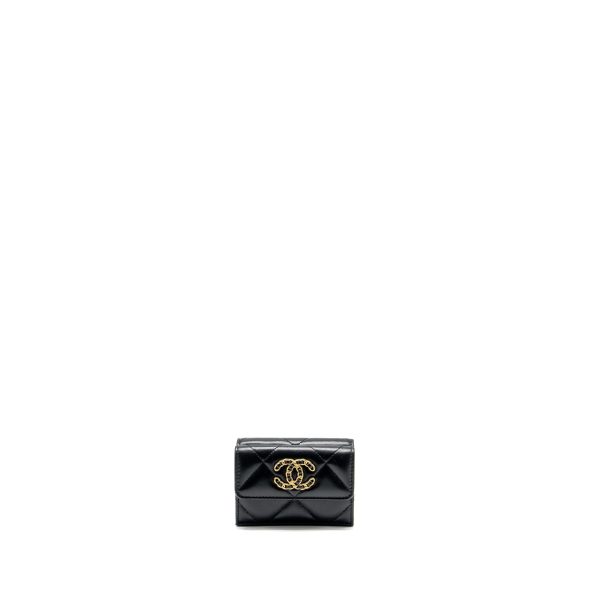 Chanel 19 compact wallet lambskin black GHW (microchip) Supply