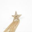 Chanel CC Crystal Star Drop Earrings Gold Tone 17A on Sale