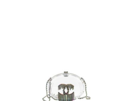 Chanel 18s Evening Bag with Detail Chains Embellished Acrylic Multicolour Hardware For Cheap