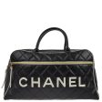 Chanel * 1994-1996 Black Calfskin Travel Bowling Bag For Discount