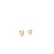 Chanel Heart and CC Logo Earrings Light Gold Tone Online