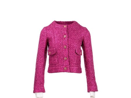 Chanel 23s Size 34 Runway Tweed Jacket Pink Dark Pink Supply