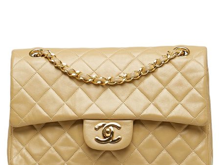 Chanel Matrace 23 Cocomark Double Flap Gold  Chain houlder Bag Beige   CHANEL Discount