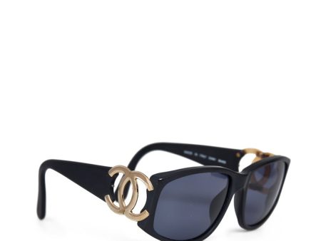 Chanel Cocomark Gold  Wellington un Glasses 02461 Black    CHANEL Cheap