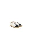 Chanel size 40 espadrilles cotton tweed white   black Online Hot Sale