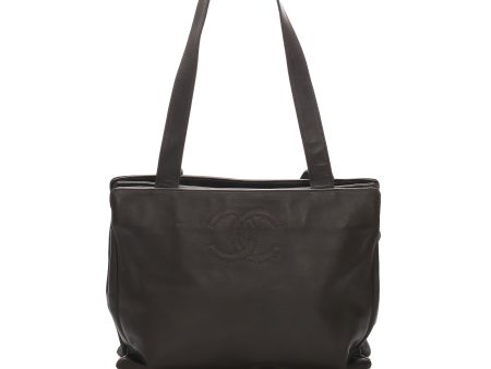 Chanel CC Lambskin Leather Tote Bag Black Online Sale