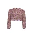 Chanel 21p Size 34 Cardigan Cotton Silk Pearl Purple Multicolour Cheap