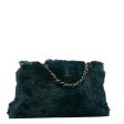 CHANEL Chain Shoulder Bag in Rabbit Fur Green on Sale