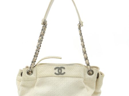 CHANEL Chanel Cocomark Wrapped Chain Bag One-Shoulder Shoulder Bag Cotton Canvas Pearson Ivory White Blumin Hot on Sale