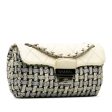 CHANEL Wild Stitch Flap Bag in Tweed Wool White Blue Online now