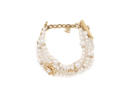 Chanel Pearl chain bracelet gold tone Fashion