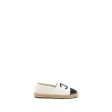 Chanel size 40 espadrilles cotton tweed white   black Online Hot Sale