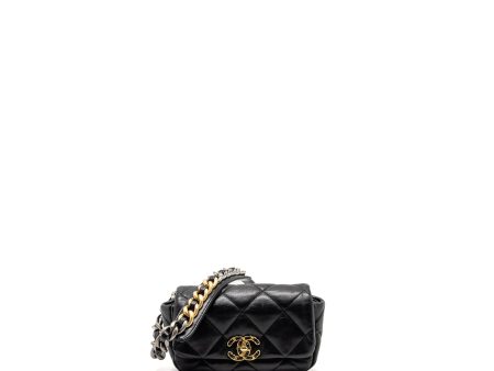 Chanel 19 Quilted Waist Belt Bag Calfskin Black GHW Fashion