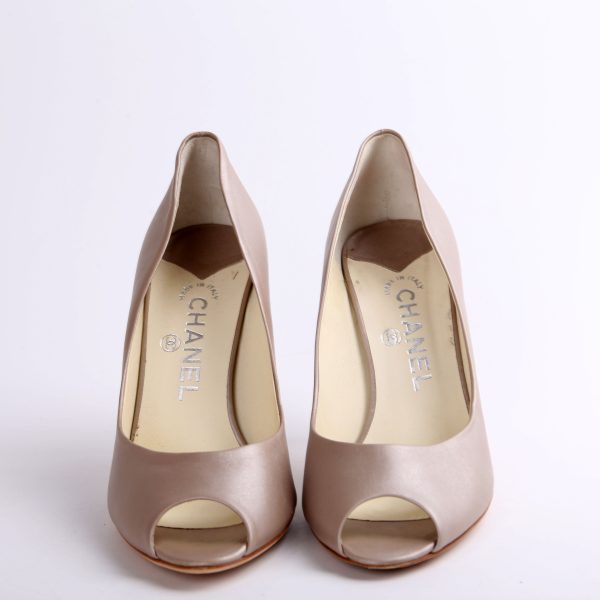 Chanel CC Open Toe Pumps 39.5 Sale