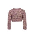 Chanel 21p Size 34 Cardigan Cotton Silk Pearl Purple Multicolour Cheap