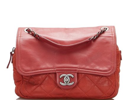 Chanel Cocomark Chain houlder Bag Red Leather Lady Chanel Fashion