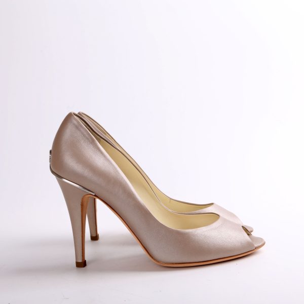 Chanel CC Open Toe Pumps 39.5 Sale