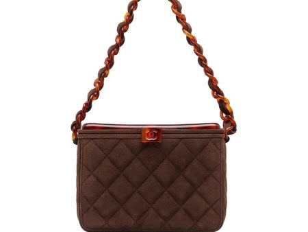 Chanel Matrases Cocomark Chain Vanity Bag Brown wedish Lady Chanel Online Sale