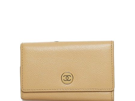 Chanel 6 eries Keycase Beige Leather  Chanel For Discount