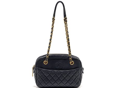 Chanel 18C CC Camera Bag Calfskin Navy GHW Online Sale