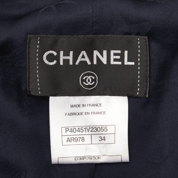 Chanel Coco Button Fresh One Earrings French Sleep Half-Sleep Size 34 P40451V23055 Navy Yolan Cotton  CHANEL Hot on Sale