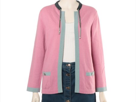 Chanel Coconut Button Cashmere Cardigan 34 Pink P43350K04410 For Sale