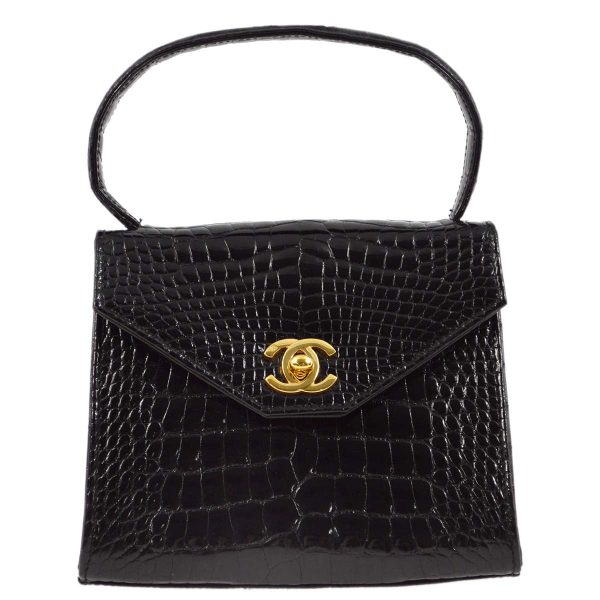 Chanel * 1996-1997 Black Crocodile Handbag Supply