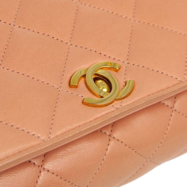 Chanel * 1994-1996 Pink Lambskin Classic Single Flap Shoulder Bag on Sale