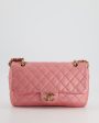 *LIMITED EDITION* Chanel Pink Metallic Single Flap Shoulder Bag in Lambskin Leather with Gold and Precious Stone Hardware Discount