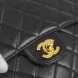 Chanel 1994-1996 Black Lambskin Double Sided Classic Flap Shoulder Bag For Discount