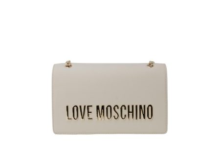 Love Moschino  JC4131 Chain Shoulder Bag Beige Leather 8056187427204 Online Sale