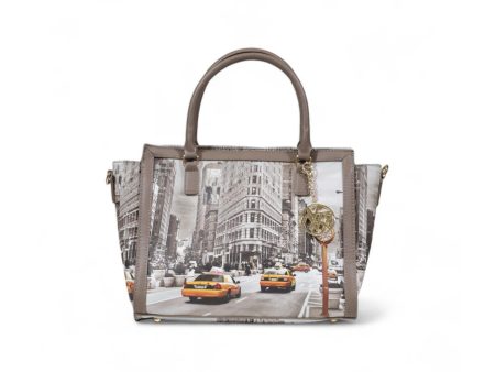 Y Not? Handbag with Zip Fastening and PVC Composition Discount