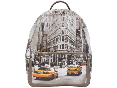 Y Not? Printed Rucksack with Front Pockets and Zip Fastening Fashion