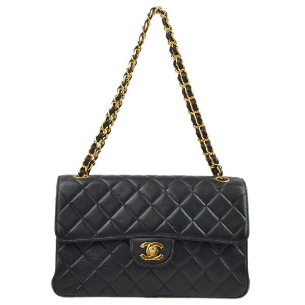 Chanel 1994-1996 Black Lambskin Double Sided Classic Flap Shoulder Bag For Discount