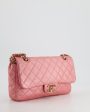 *LIMITED EDITION* Chanel Pink Metallic Single Flap Shoulder Bag in Lambskin Leather with Gold and Precious Stone Hardware Discount