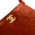 Chanel * 1996-1997 Orange Velvet Handbag Fashion